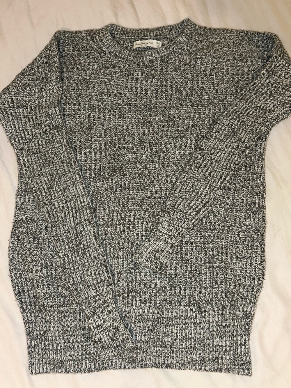 Abercrombie & Fitch Marled Gray Crewneck Sweater XS/S